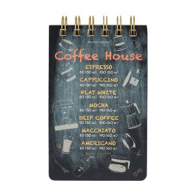 БЛОКНОТ НА ГРЕБНЕ «CUTE JOURNAL» A6-, BV, 100 Л. "COFFEЕ HOUSE" ЛИНЕЙКА
Арт. 3-100-005/04